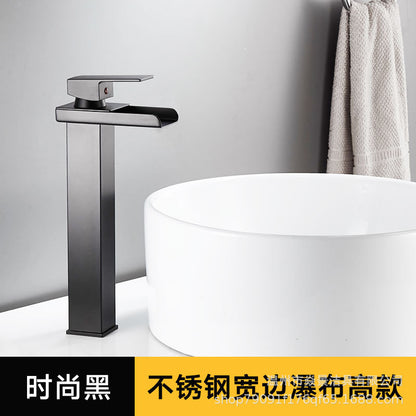 E-commerce Cross-border LED Light Waterfall Faucet Basin Wash Basin Table Basin Table Basin Home Hot And Cold Faucet