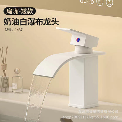 E-commerce Cross-border LED Light Waterfall Faucet Basin Wash Basin Table Basin Table Basin Home Hot And Cold Faucet