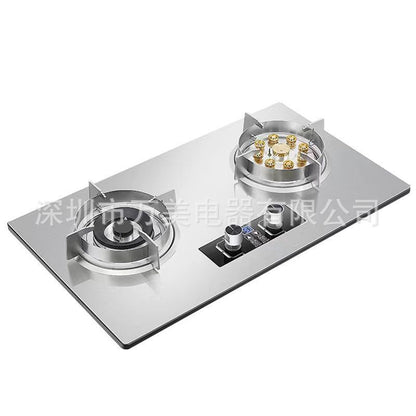 Glass Panel Timing Touch Panel Gas Stove 13 Cavity Fierce Fire Flip Magic Dish Stove Embedded Gas Stove Wholesale