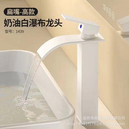 E-commerce Cross-border LED Light Waterfall Faucet Basin Wash Basin Table Basin Table Basin Home Hot And Cold Faucet